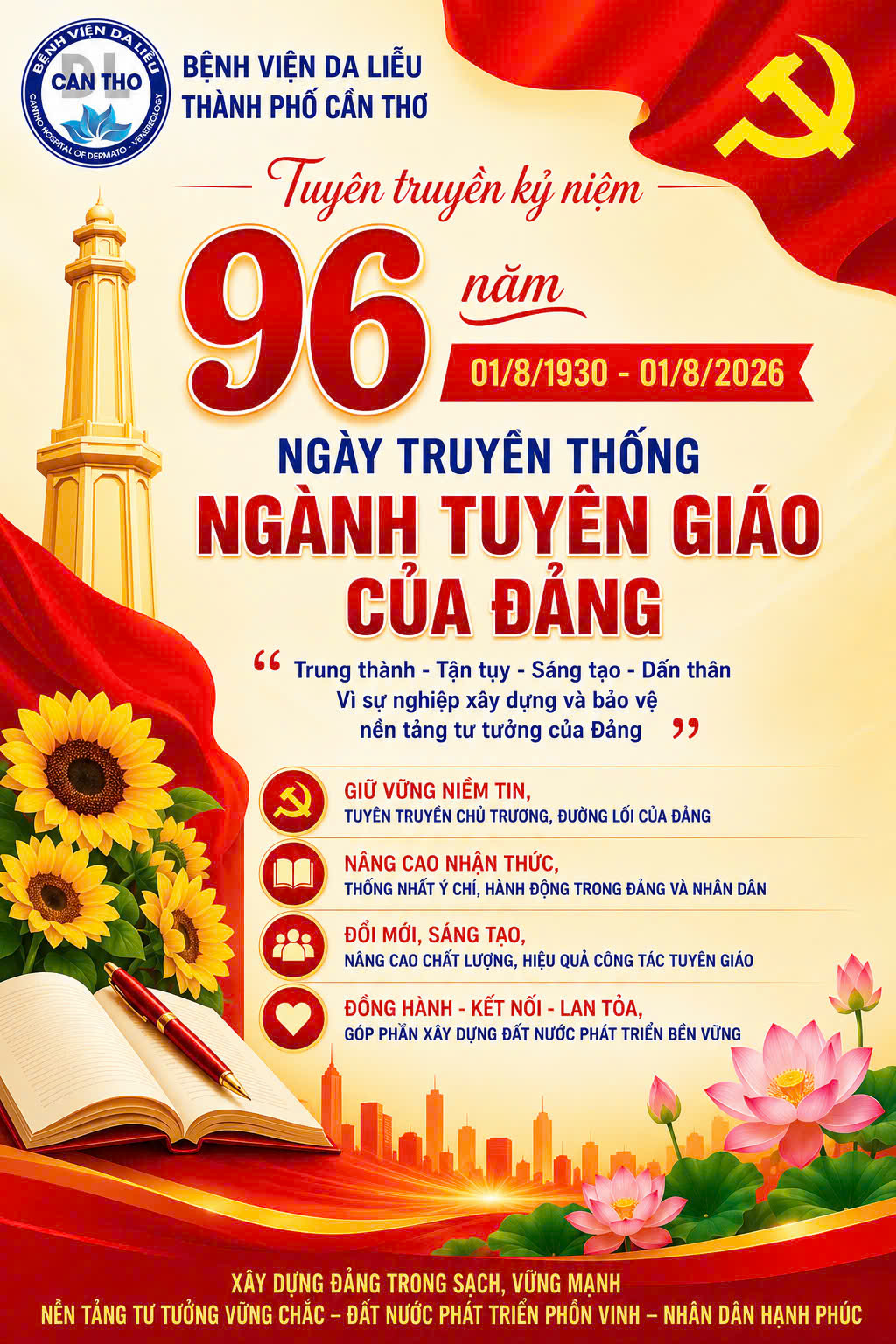 TUYÊN TRUYỀN 96 NĂM NGÀY TRUYỀN THỐNG TUYÊN GIÁO CỦA ĐẢNG NĂM 2026